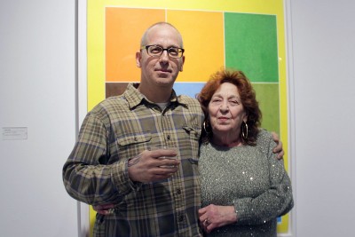 Artist David X. Levine (left) attends the premier of 